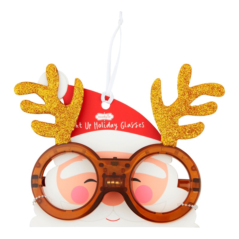 Mud Pie Led Reindeer Glasses