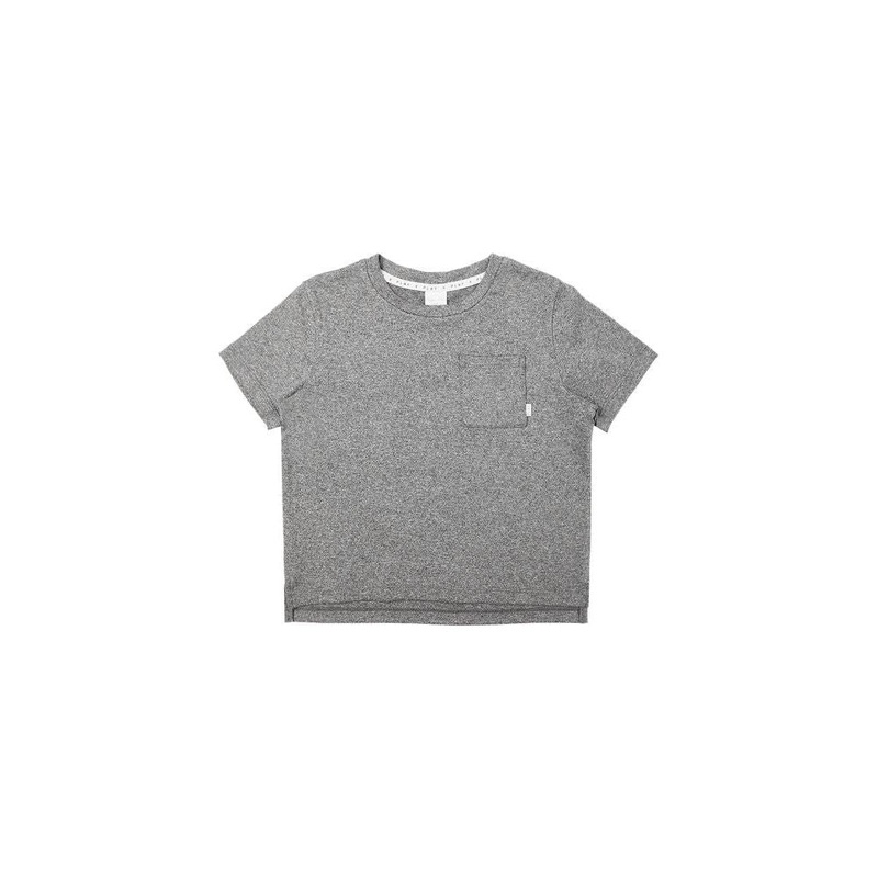 Rylee + Cru Cove Essential Pocket Tee, Heathered Grey 2-3Y