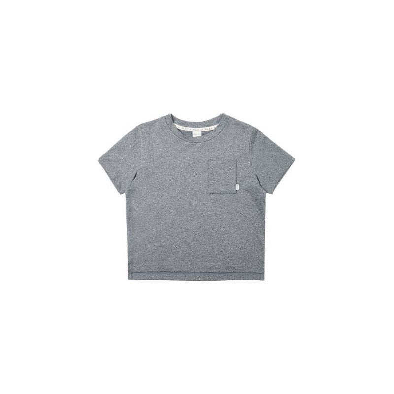 Rylee + Cru Cove Essential Pocket Tee, Heathered Navy 2-3Y
