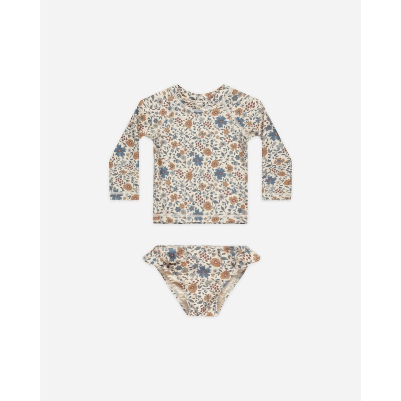 Rylee + Cru Maryn Rashguard Set, Gardenia 6-12M