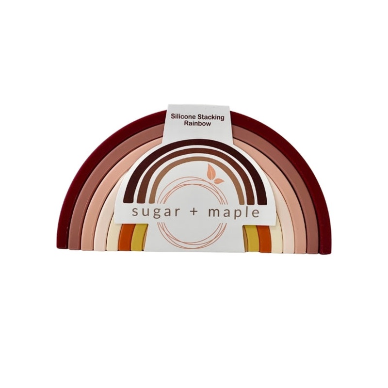 Silicone Rainbow Stacker Primary Rainbow