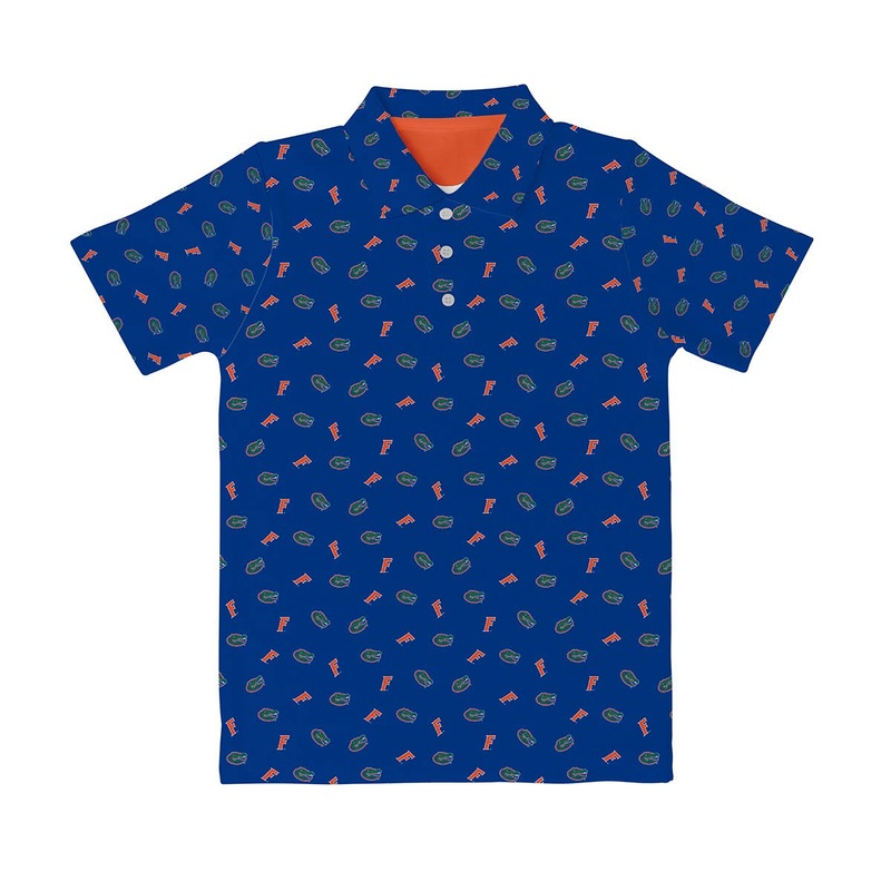 Vive La Fete Florida Gators Repeat Logo Short Sleeve Polo Shirt 2