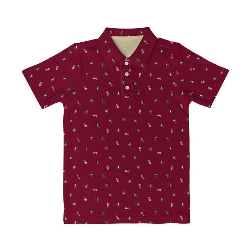 Vive La Fete Florida State Seminoles Repeat Logo Short Sleeve Polo 2
