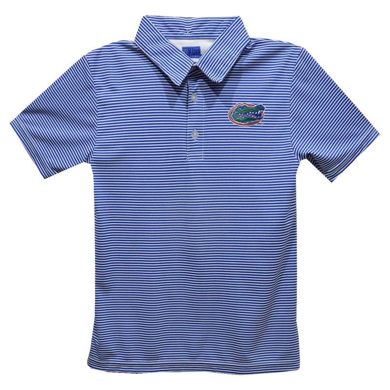 Vive La Fete University of Florida Gators Embroidered Stripes Polo Shirt 2