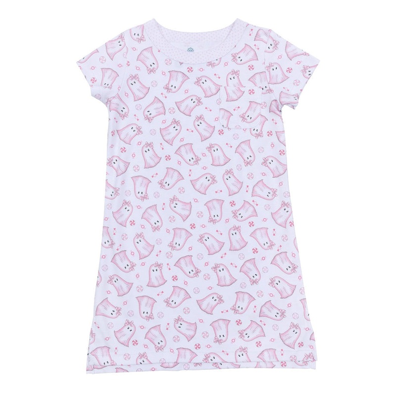 Magnolia Baby My Little Boo Pink Short Sleeve Toddler Nightdress, 6 6