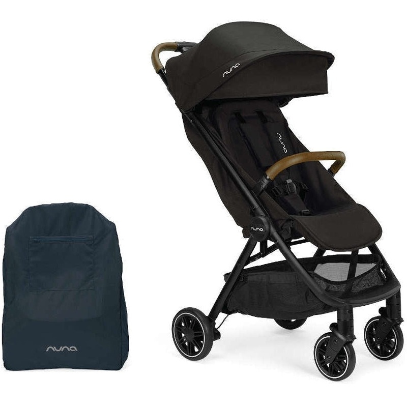 Nuna TRVL Stroller + Carry Bag Caviar