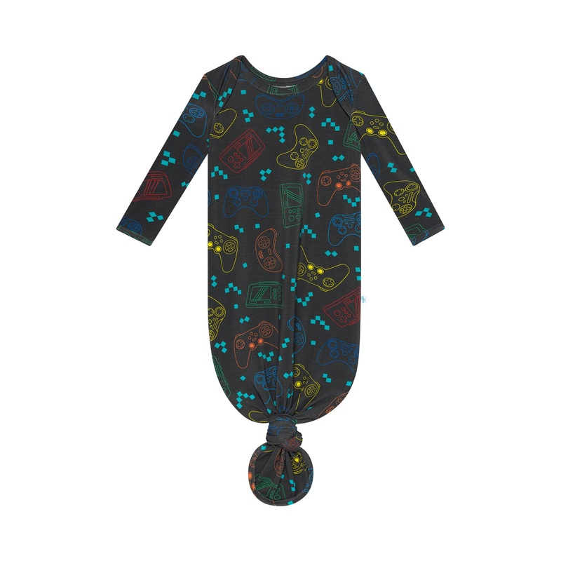 Posh Peanut Posh Player One Basic Knotted Gown, 0-3M