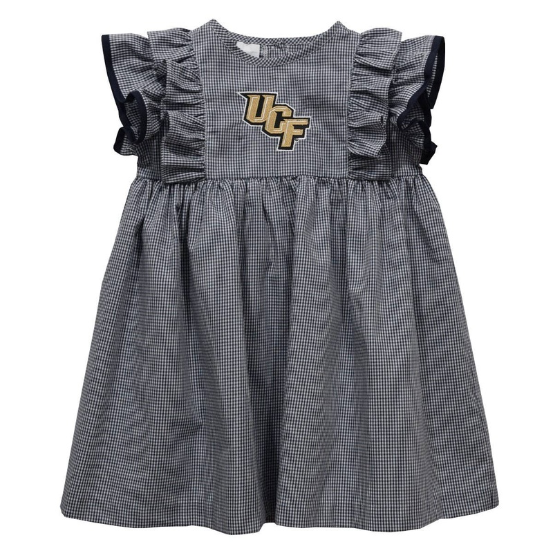 Vive La Fete UCF Knights Embroidered Black Gingham Ruffle Dress $   43.98 2