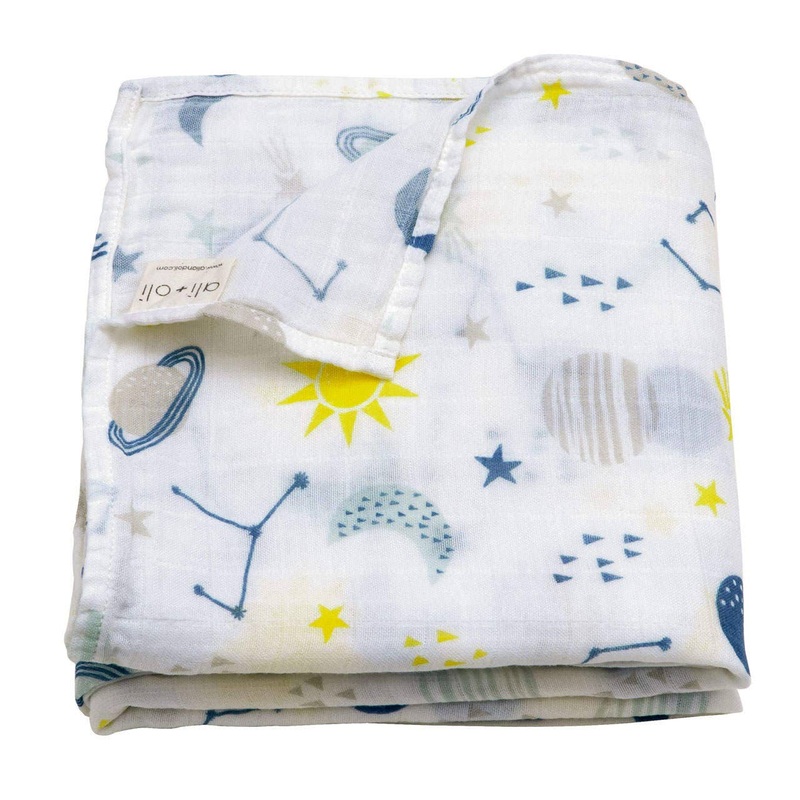 Ali+Oli - Bamboo Muslin Swaddle Blanket (Cosmic)