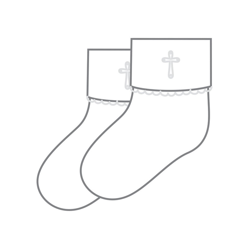 Magnolia Baby Blessed White Embroidered Socks Newborn