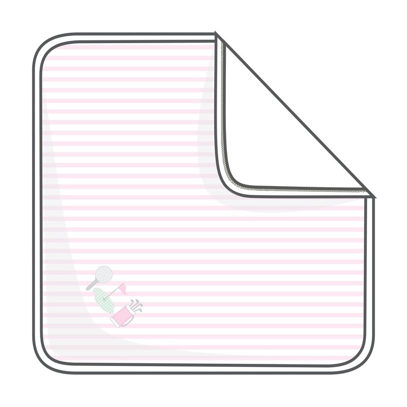 Magnolia Baby Putting Green Applique Pink Receiving Blanket, One Size