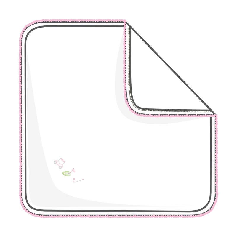 Magnolia Baby Tiny Tee Time Pink Embroidered Receiving Blanket, One Size