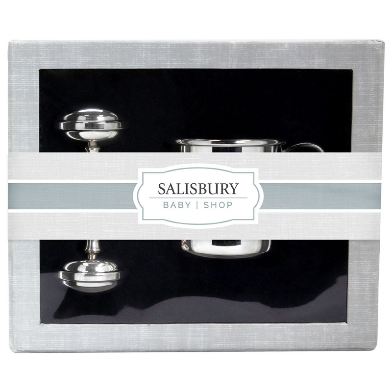 Salisbury Straight Baby Cup & Rattle Gift Set