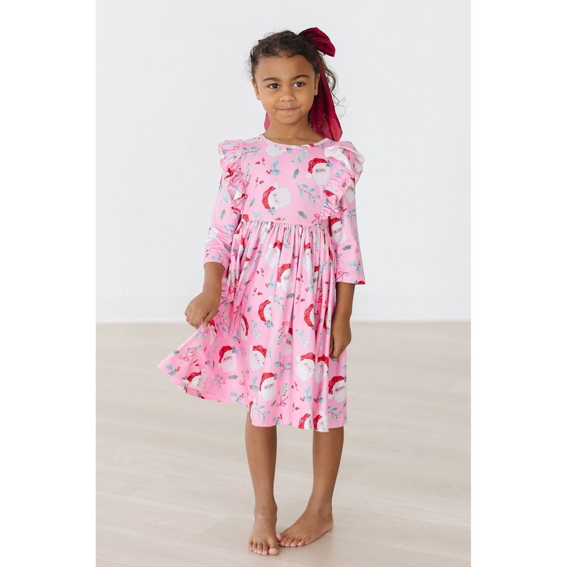 Mila & Rose Jolly Old Saint Nick Ruffle Twirl Dress 2T