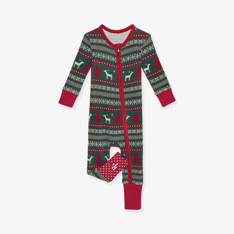 Posh Peanut Holiday Fair Isle Convertible One Piece 9-12M