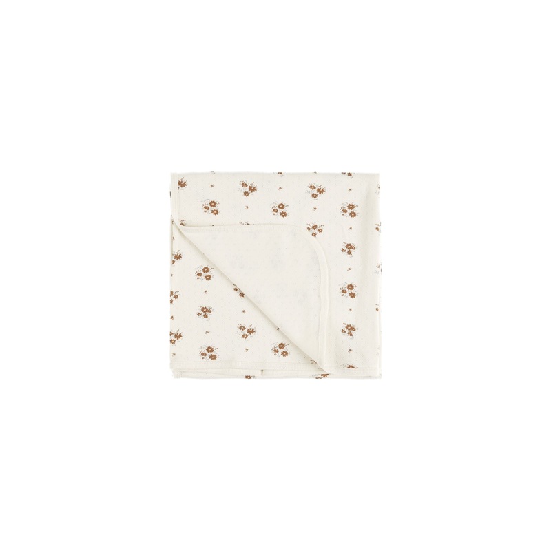 Quincy Mae Pointelle Baby Blanket, Autumn Flora, One Size