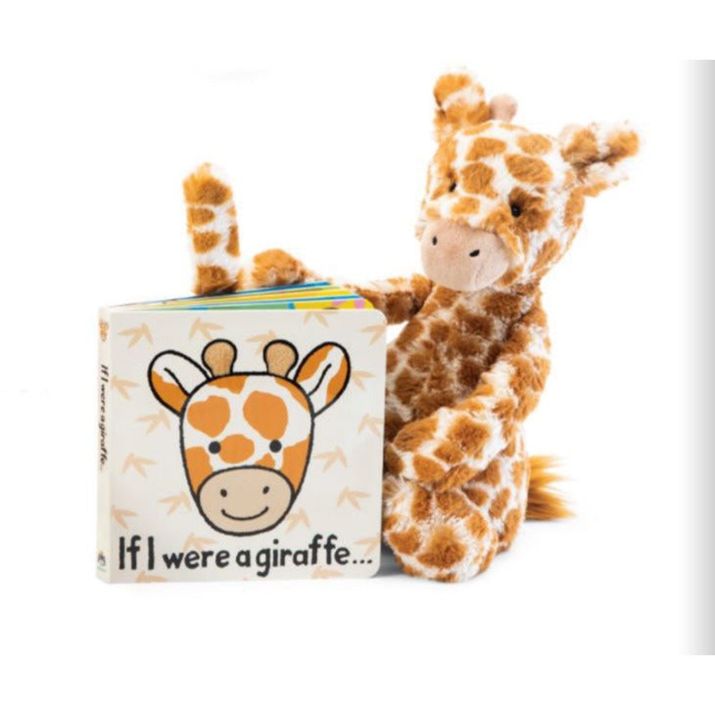 Jellycat If I Were An Giraffe Book + Medium Bashful Giraffe