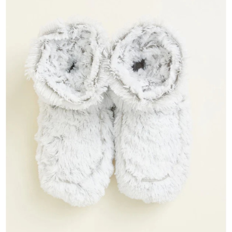 Warmies- Marshmallow Grey Plush Microwavable Boots