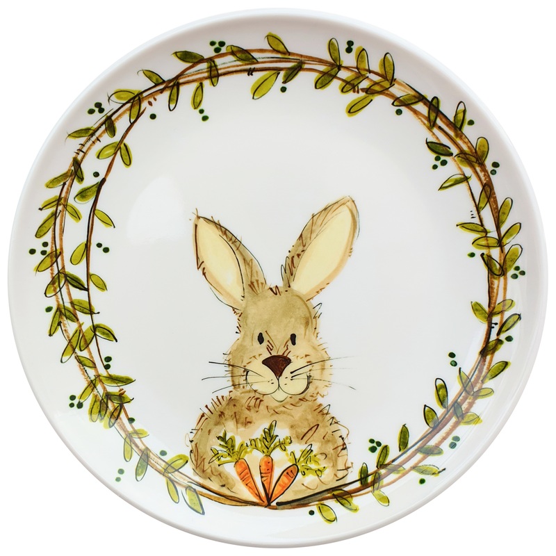Always Relish Cute Malmine Kid'S Woodland Creatures Plate, Bunny