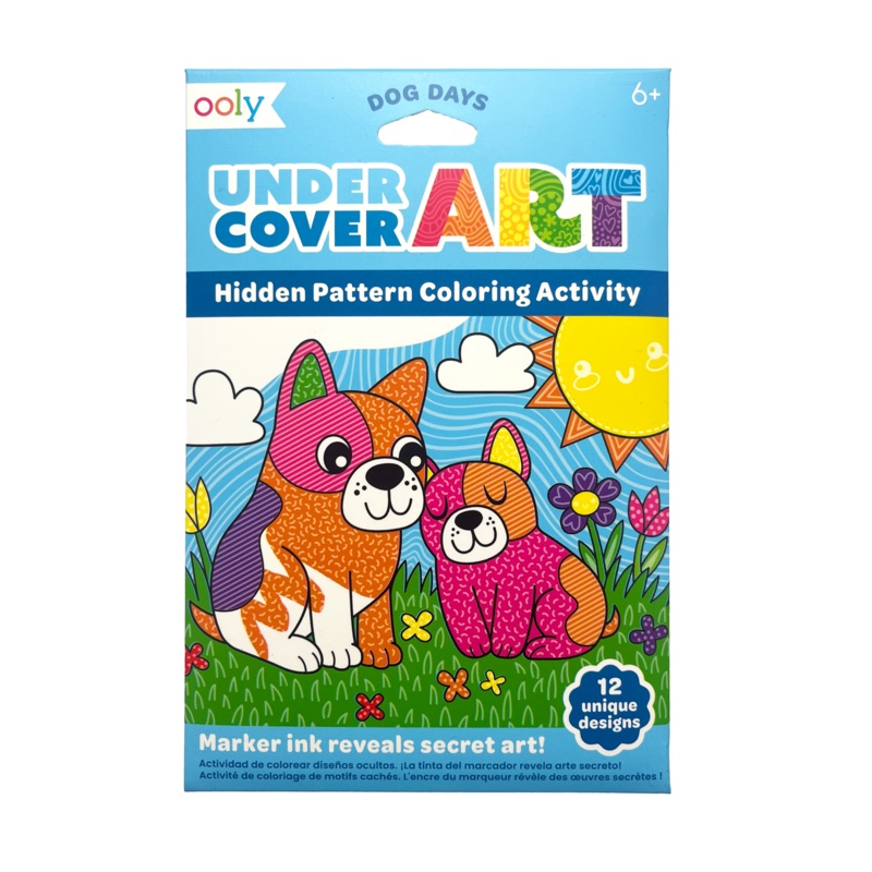 Ooly Undercover Art Hidden Pattern Coloring Activity, Dogs