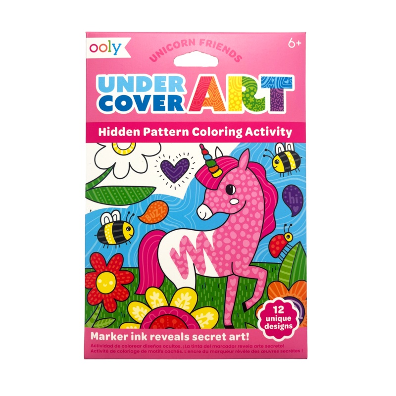 Ooly Undercover Art Hidden Pattern Coloring Activity, Unicorn