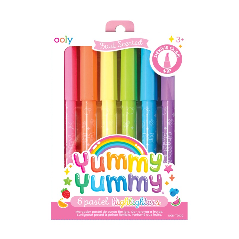 Ooly Yummy Yummy Fruit Scented Highlighters, Set Of 6