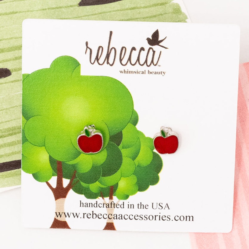 Rebbeca Accessories Apple Post Stud Earring