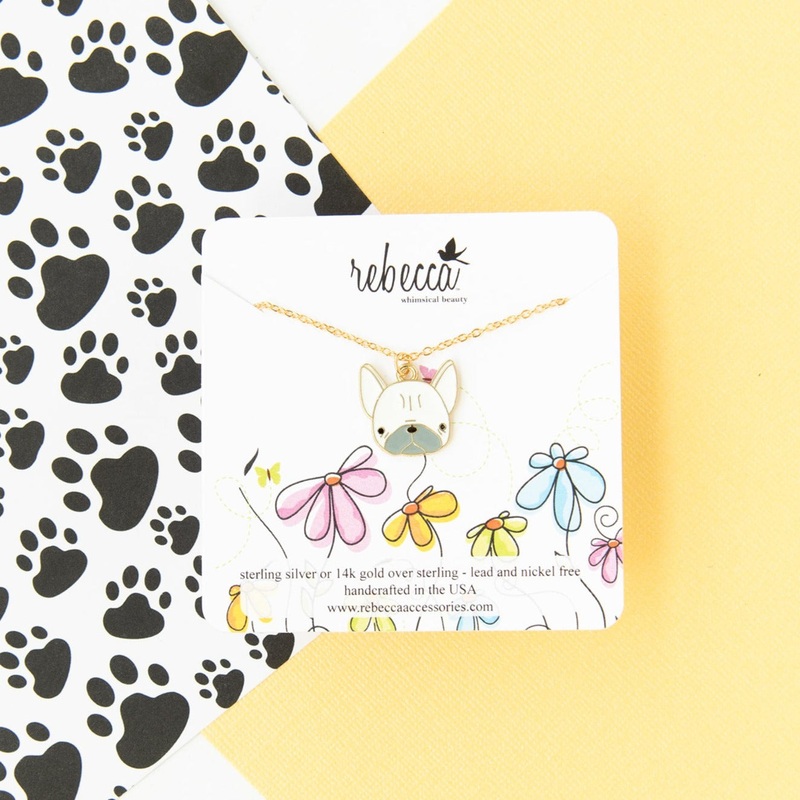 Rebbeca Accessories Frenchie Dog Children Necklace