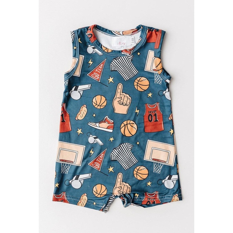 Mila & Rose Basketball Shorty One-Piece 0-6M