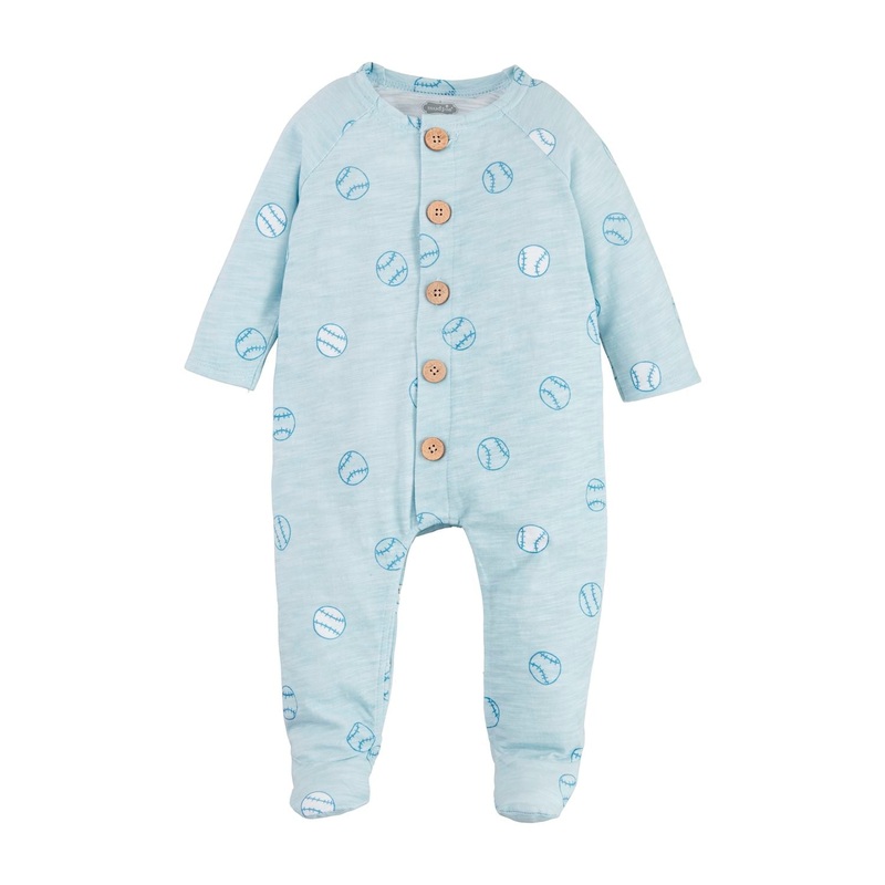 Mud Pie Baseball Print Sleeper, 0-3M