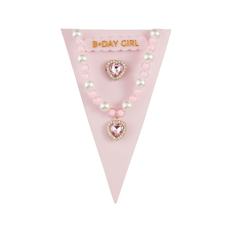 Mud Pie Birthday Jewelry Set, Light Pink