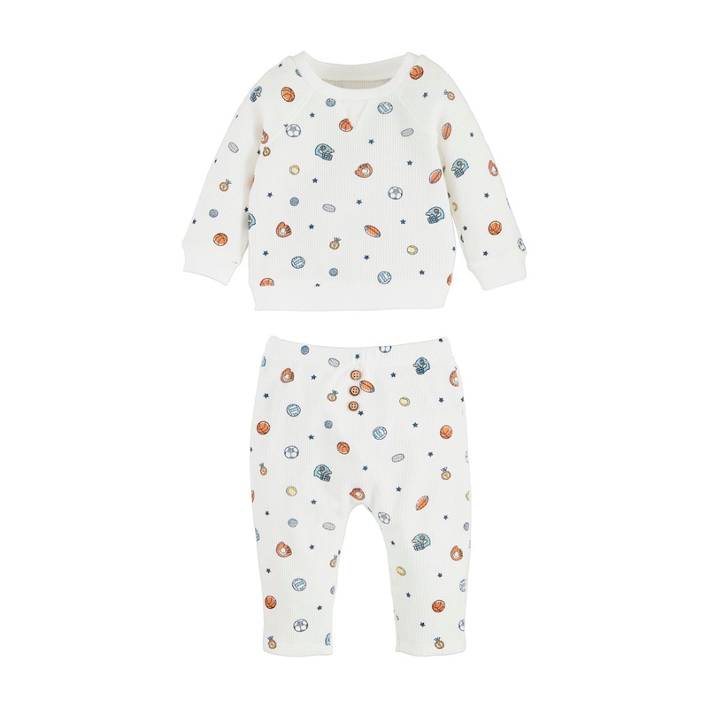Mud Pie Sports Print 2 Piece Set 3-6M