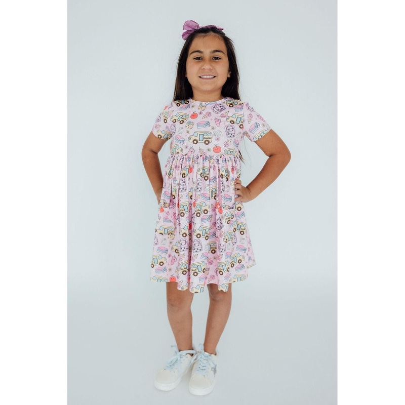 Mila & Rose Playground Princess Short Sleeve Pocket Twirl Dress 2T