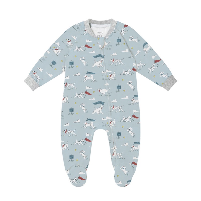 Nest Designs Long Sleeve Footed Sleeper, Puppy Park Newborn