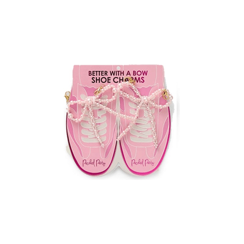 Packed Party Better With A Bow Shoe Clip Set, Pink