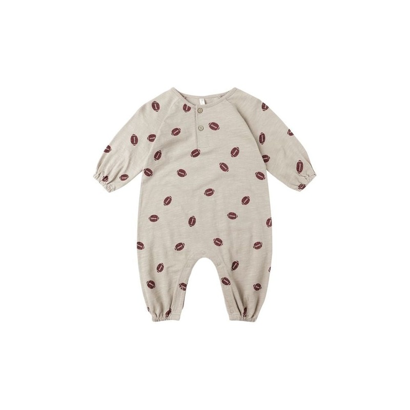 Rylee + Cru Henley Jumpsuit, Football 0-3M