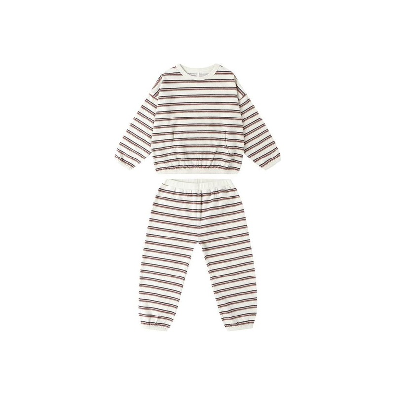 Rylee + Cru Relaxed Set, Vintage Stripe 3-6M