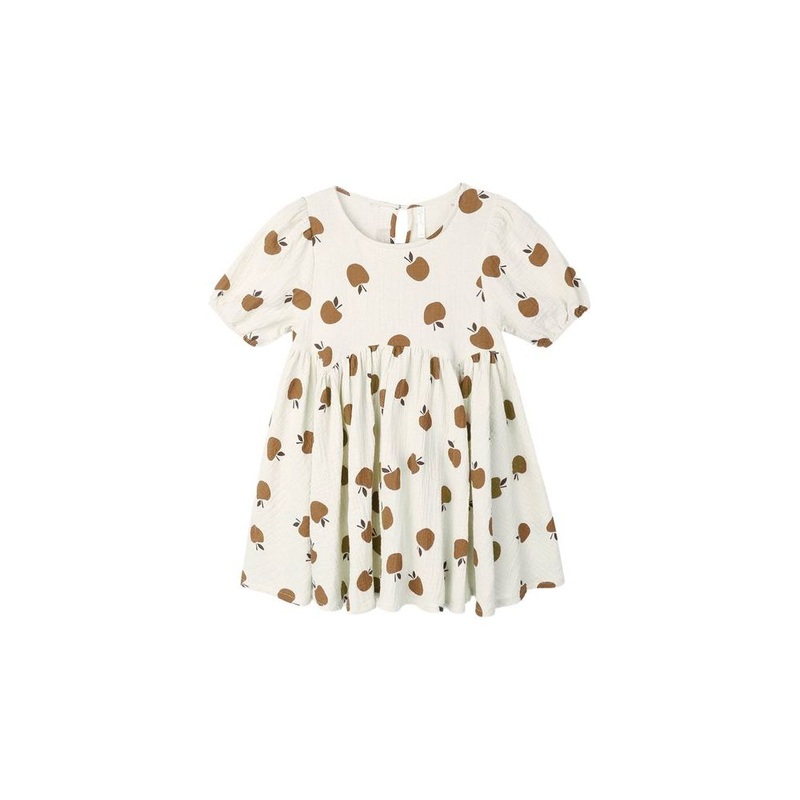 Rylee + Cru Rose Dress, Golden Apples 3-6M