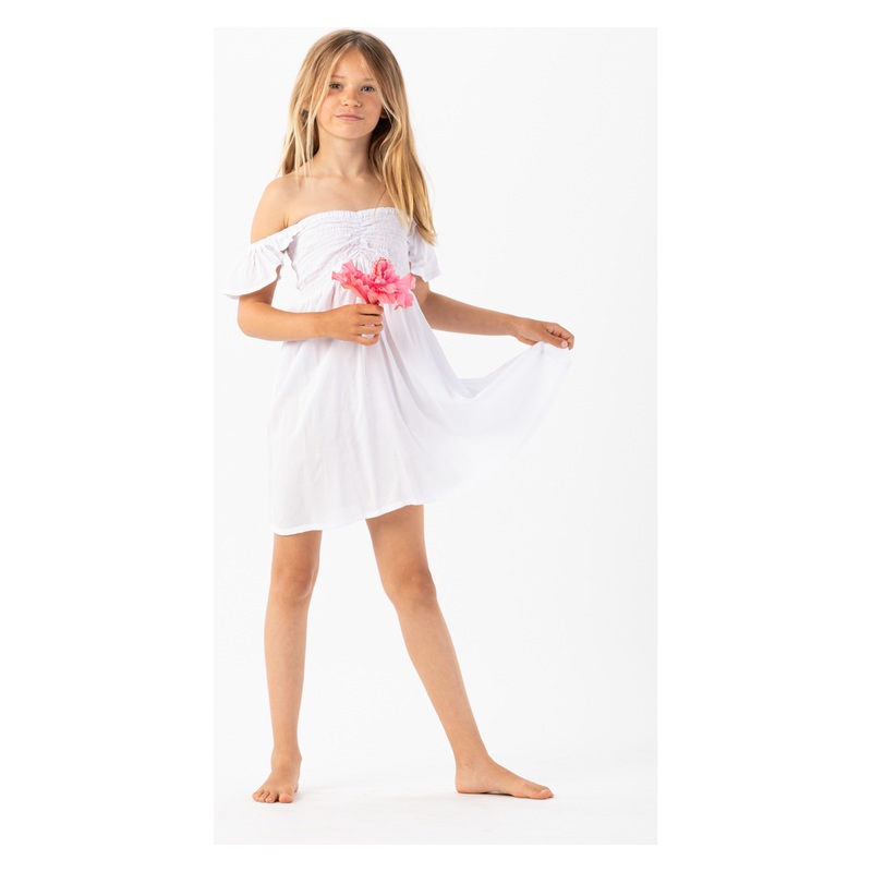 Tiare Hawaii Kids Hollie Dress, White 2-4Y
