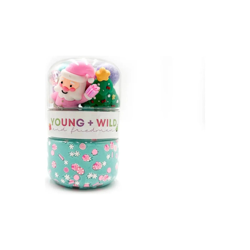 Young + Wild And Friedman Grab & Go Dough Jar, Pastel Christmas