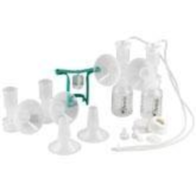 Ameda Dual HygieniKit Milk Collection System with CustomFit Breast Flanges