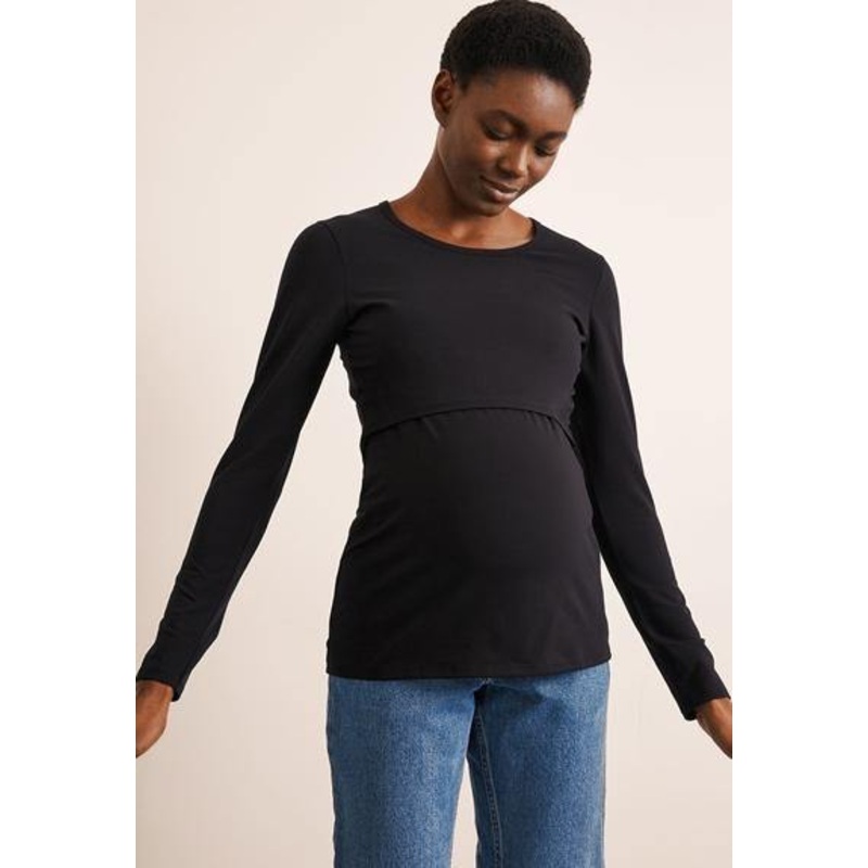 Boob Classic Nursing Top Long Sleeve Large Black