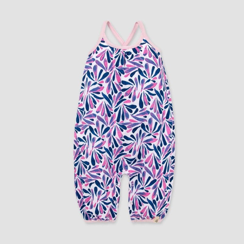 Burt's Bees Baby Watercolor Dreams Organic Cotton Bubble Romper Jumpsuit 3-6 Months