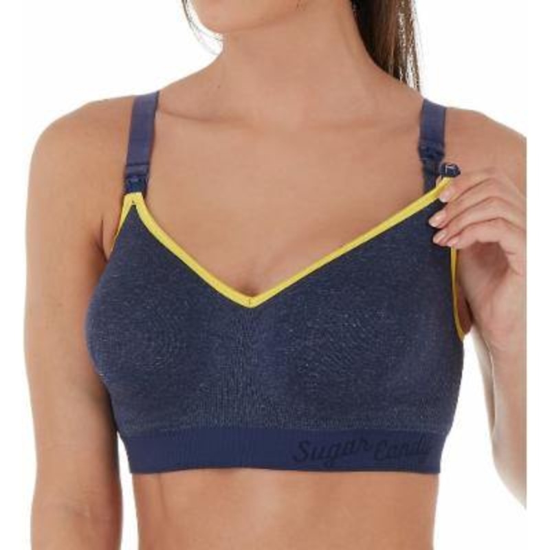 Cake Sugar Candy Crush Nursing Bra Large Denim