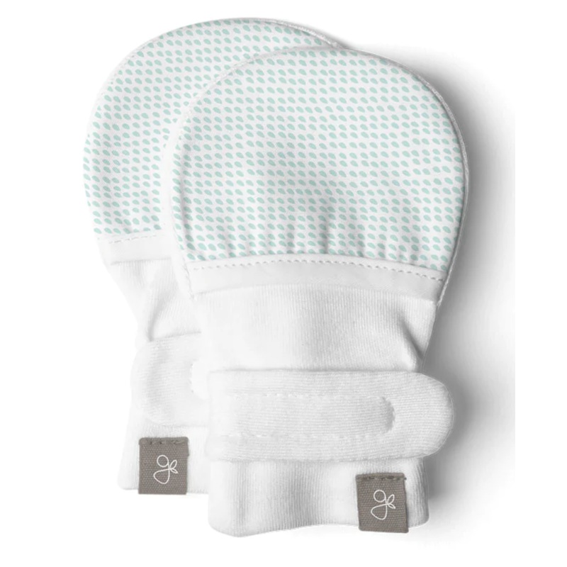 Goumi Mitts Blue Drops 0-3 Months