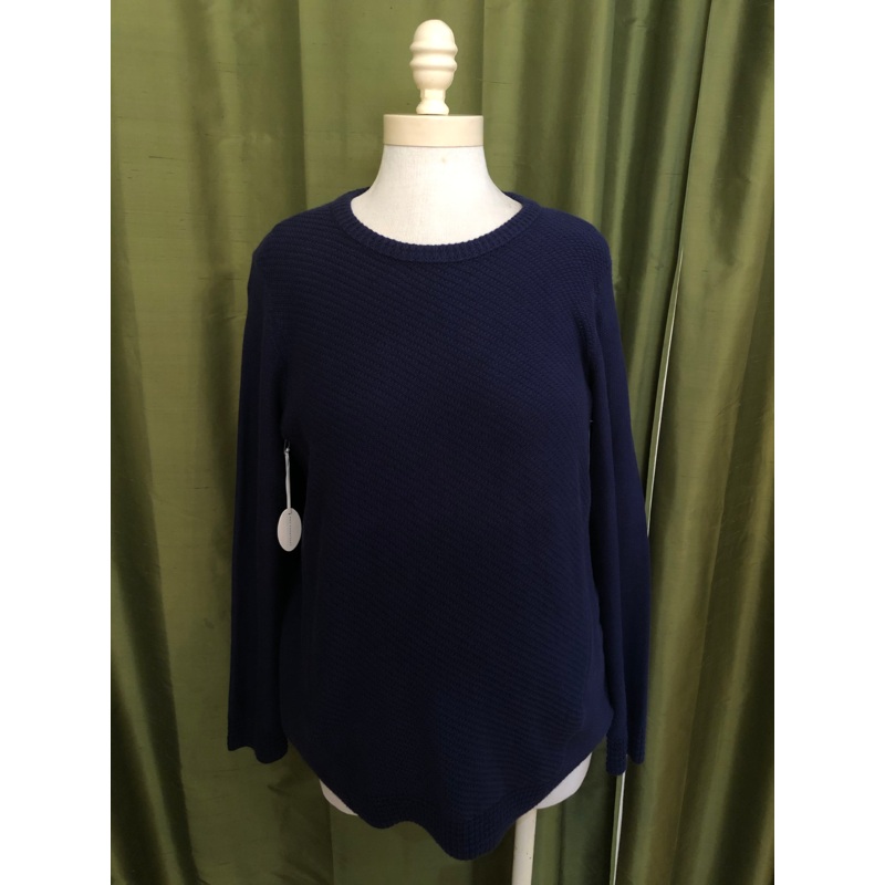 Loyal Hana Knit Nursing Sweater Large Navy