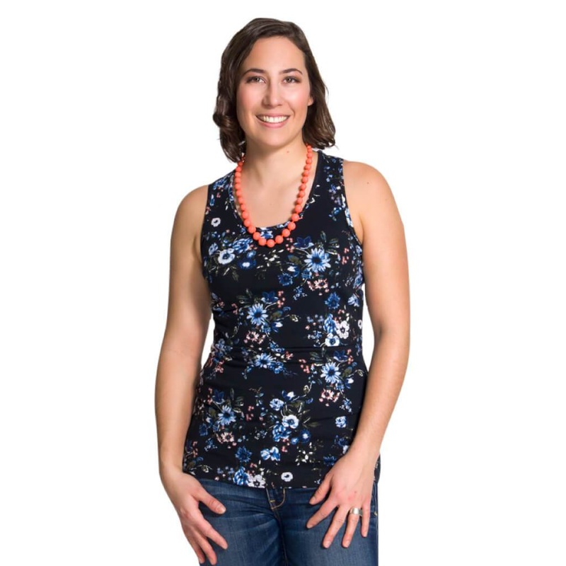 Momzelle Betty Floral Nursing Tank Top Medium