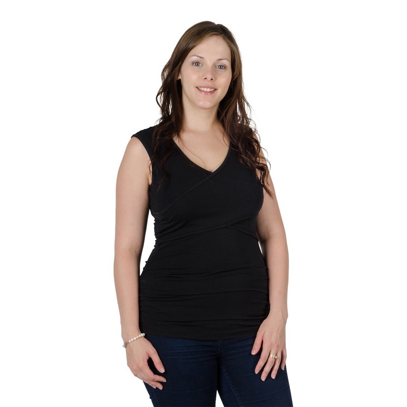Momzelle Lucy Black Nursing Tank XX-Large