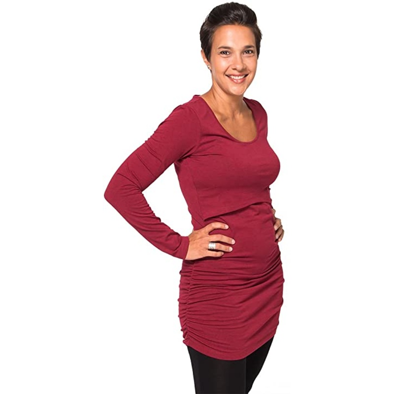 Momzelle Molly X-Long Nursing Top Large Black