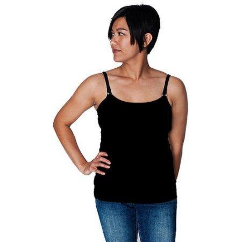Undercover Mama Strapless Nursing Camisole Large Black